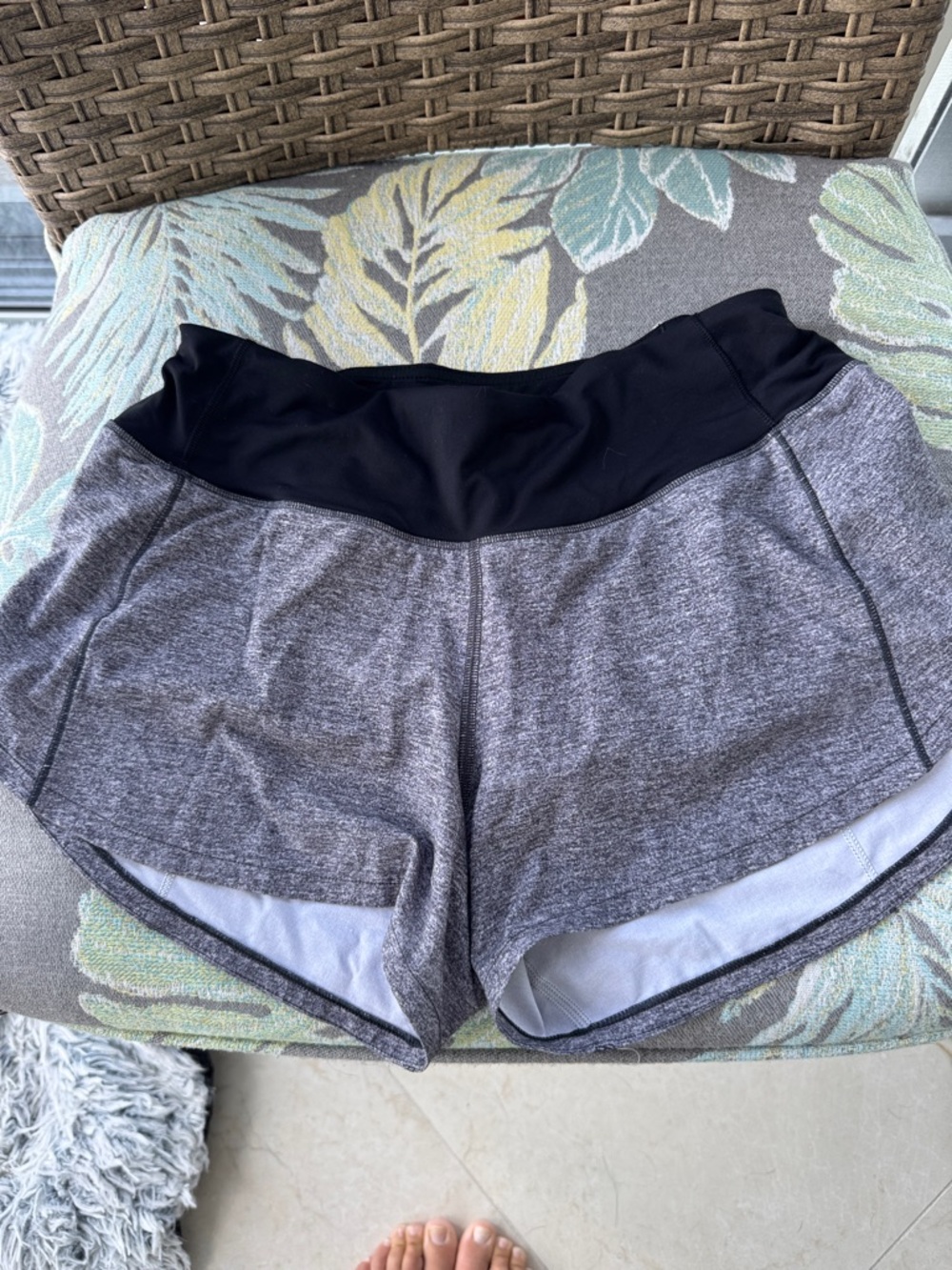lululemon athletica hottie hot 4” inseam Workout Shorts with Black Waistband